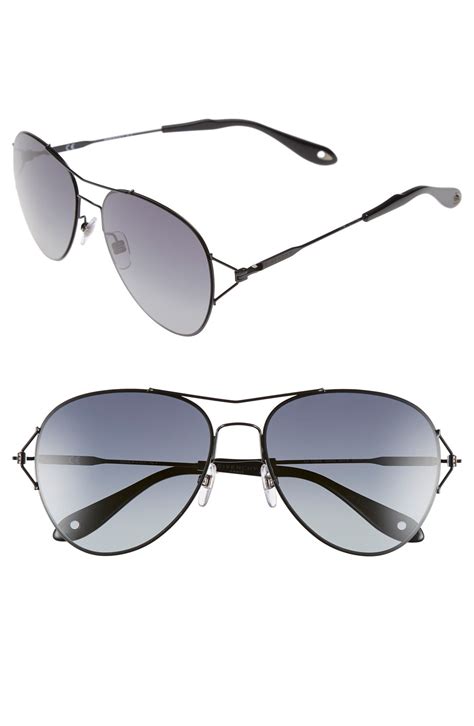 Givenchy 56mm Aviator Sunglasses 